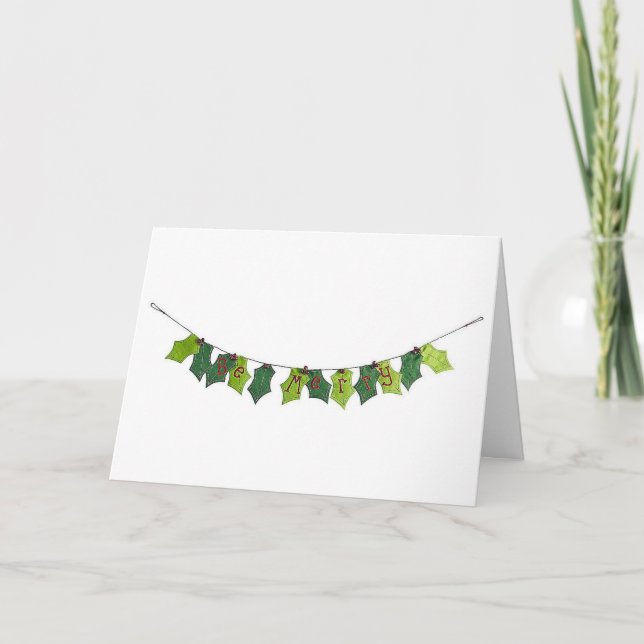 "MERRY CHRISTMAS BANNER" IS PERFECT FOR HOLIDAY CARD (Front)