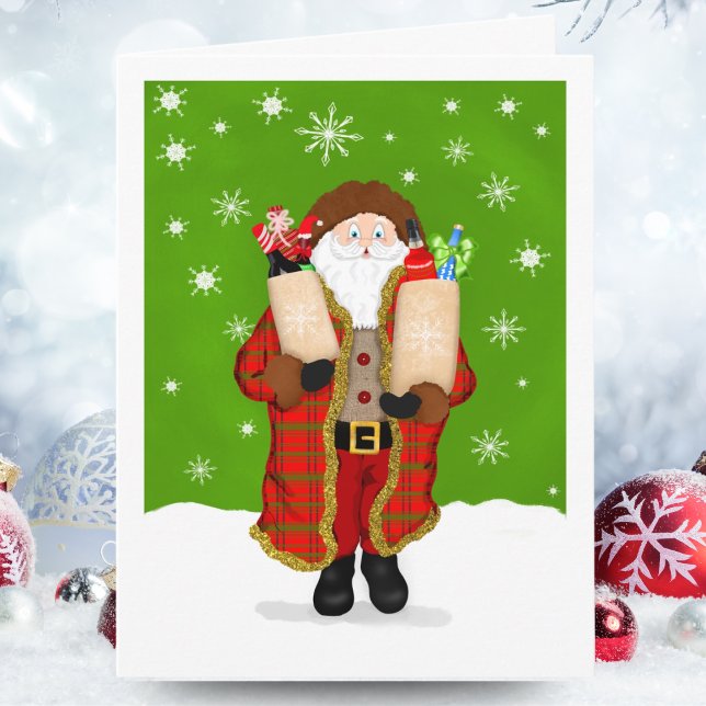 Merry Christmas Bartender Santa Claus with Liquor  Card (Creator Uploaded)