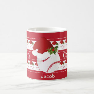 Merry Christmas Baseball Coffee Mug