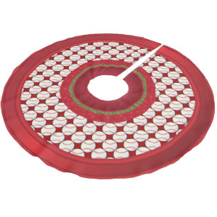 Merry Christmas Baseball Lovers Brushed Polyester Tree Skirt