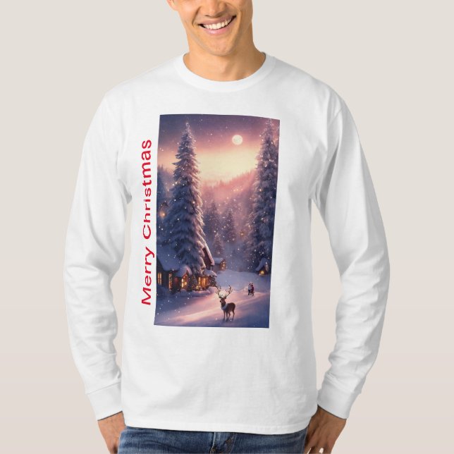 Merry Christmas Basic Long Sleeve T-Shirt  (Front)