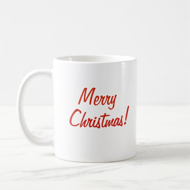 MERRY CHRISTMAS BASIC MUG ( WHITE) (Left)