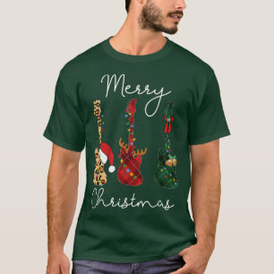 Merry Christmas Bass Guitar Png T-Shirt