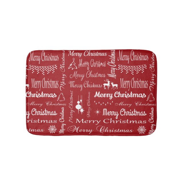Merry Christmas Bath Mat (Front)