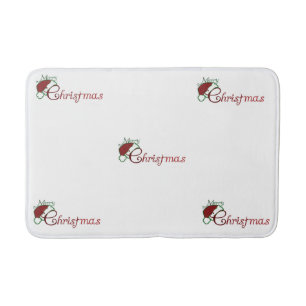 **MERRY CHRISTMAS BATH MAT** MATCHING ACCESSORIES MAT