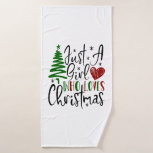 Merry Christmas             Bath Towel