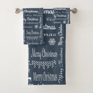 Merry Christmas Bath Towel Set