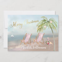 Merry Christmas Beach Flamingo Budget