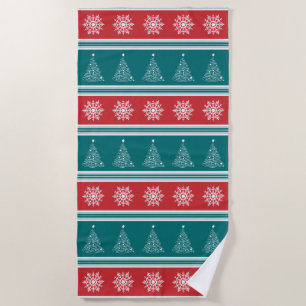 Merry Christmas Beach Towel