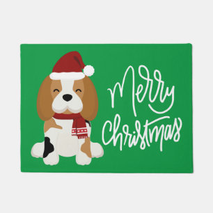 Merry Christmas   Beagle Santa Claus Doormat