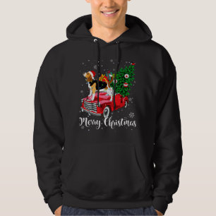 Merry Christmas Beagle Santa Light Red Truck Xmas  Hoodie