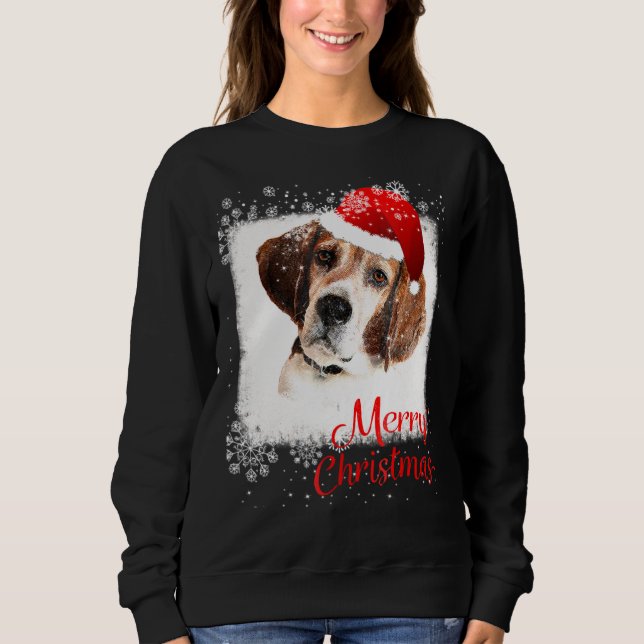 Merry Christmas Beagle Sweatshirt (Front)