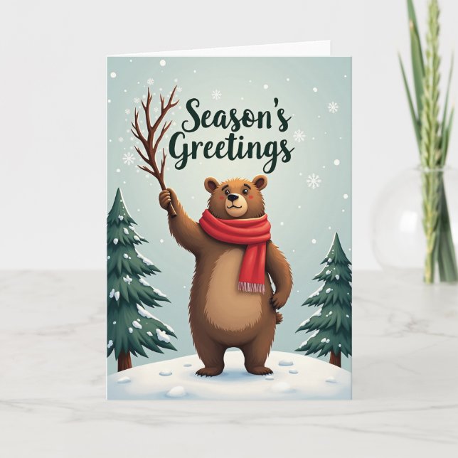 Merry Christmas Bear Card (Front)