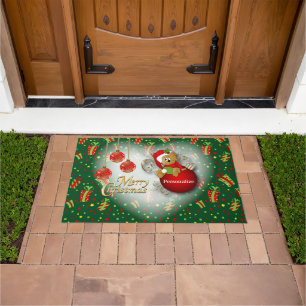 Merry Christmas Bear Doormat