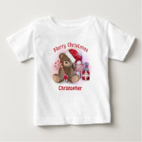 Merry Christmas Bear Toddler Kids Baby Christmas