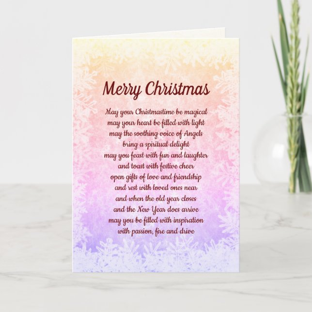 Merry Christmas Beautiful words Card (Front)