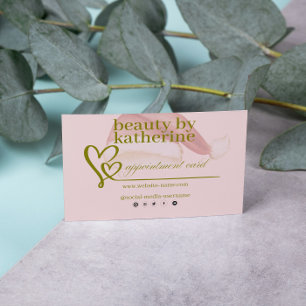 Merry Christmas Beauty Saloon Appointment Card