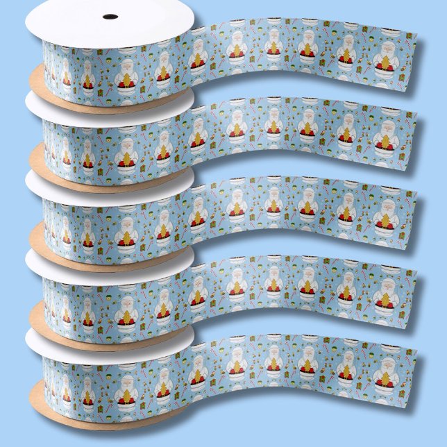 Merry Christmas Beekeeper Pattern Satin Ribbon (Creator Uploaded)