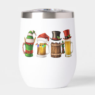 Merry Christmas Beers Drinking Santa Beer Lover