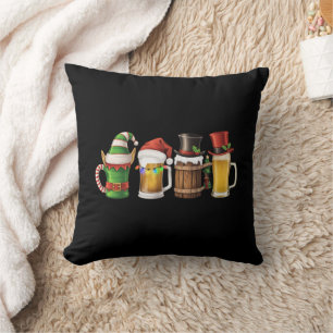 Merry Christmas Beers Drinking Santa Beer Lover Cushion