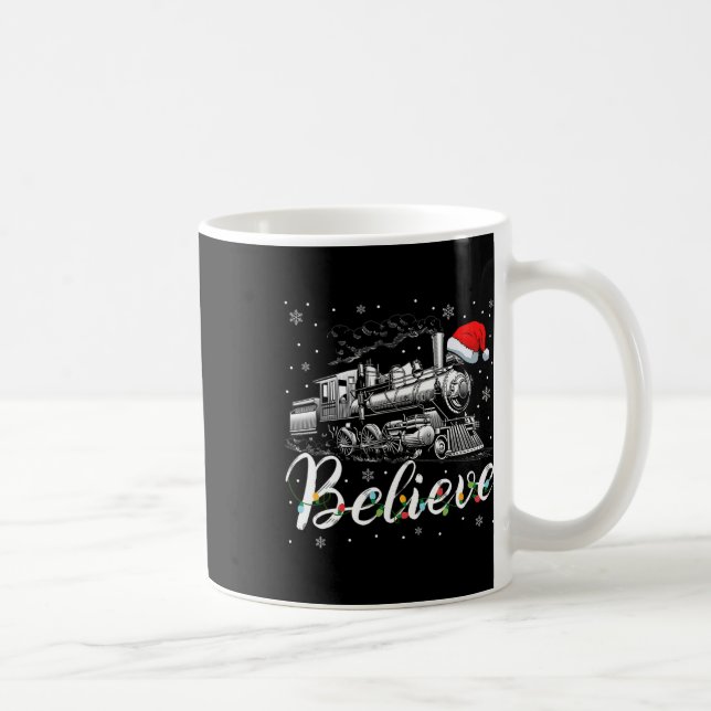 Merry Christmas Believe In Santa Claus Family Xmas Coffee Mug (Right)