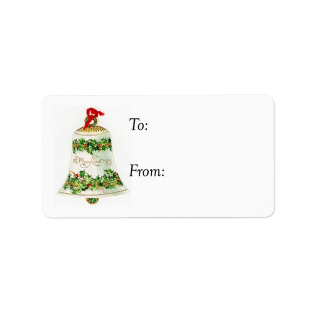 Merry Christmas Bell Gift Tag (Front)