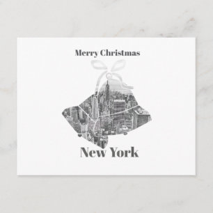 Merry Christmas Bell New York Enclosure Card