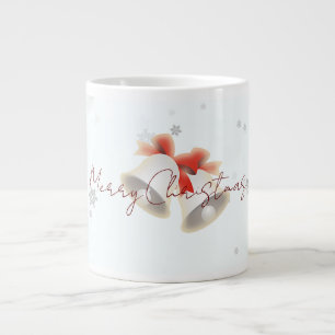 Merry Christmas Bells Large Coffee Mug