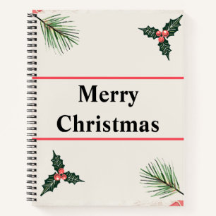 Merry Christmas Best 8.5" x 11" Spiral Notebook