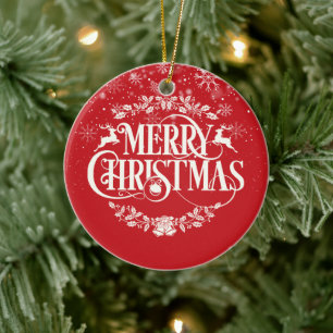 Merry Christmas Best Ever Brother Definition  Ceramic Ornament