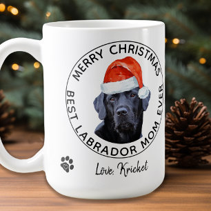 Merry Christmas Best Labrador Mum Ever Black Lab Coffee Mug