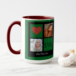Merry Christmas Best Mom Ever Photo collage  Mug