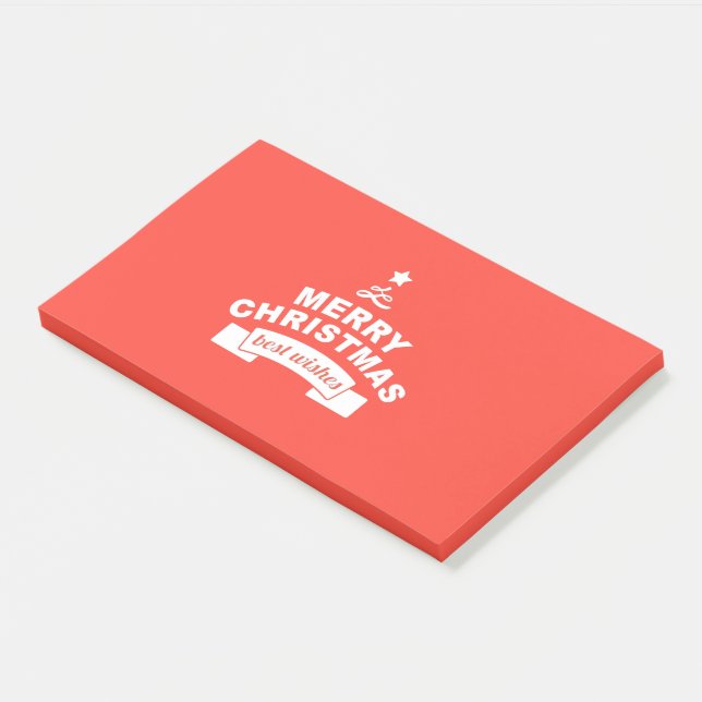 Merry Christmas Best Wishes Post-it Notes (Angled)