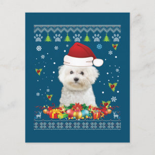 Merry Christmas Bichons Frise Dog Ugly Sweater Flyer