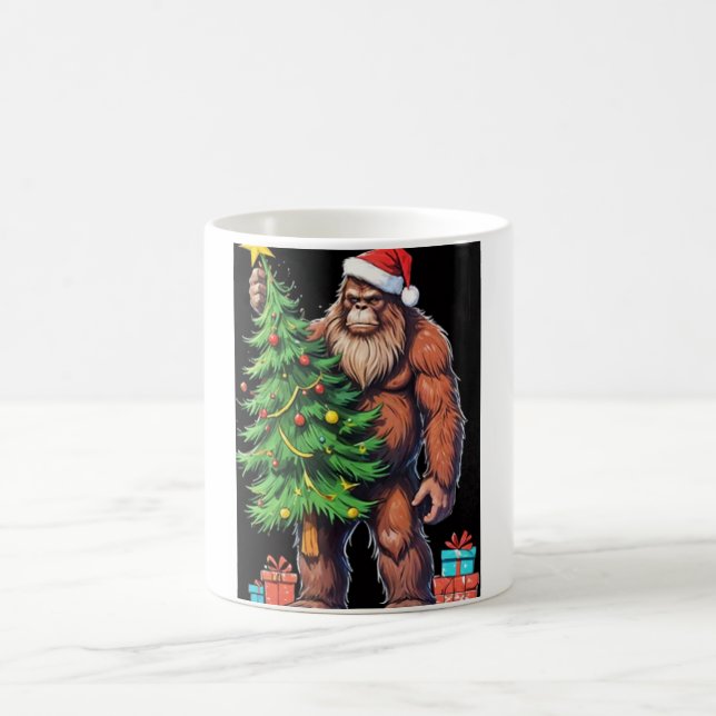Merry Christmas Bigfoot Coffee Mug (Center)