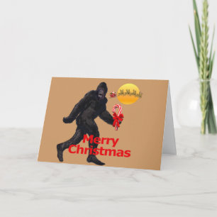 Merry Christmas Bigfoot Holiday Card