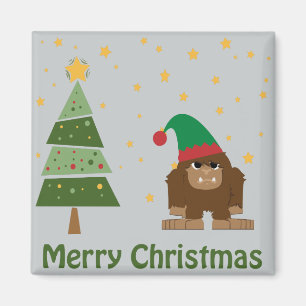 Merry Christmas Bigfoot Magnet