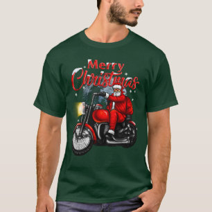 Merry Christmas Biker Santa T-Shirt