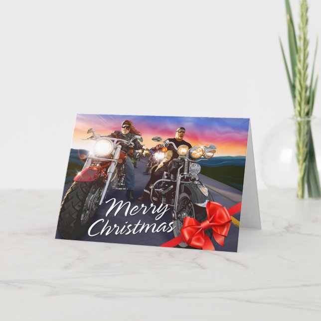 Merry Christmas Bikers 1 Options Card (Front)