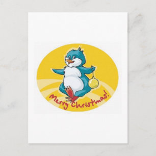 Merry Christmas Bird Holiday Postcard
