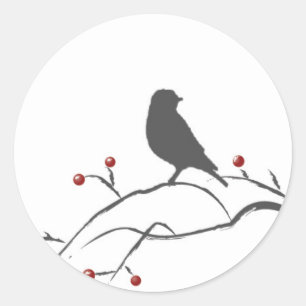 Merry Christmas Birdcage Sticker