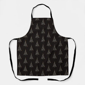 Merry Christmas Black All-Over Print Apron
