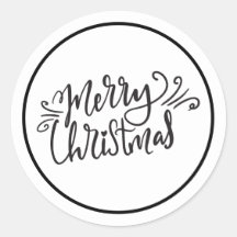 Merry Christmas Black and White