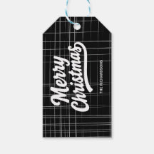 Merry Christmas Black and White Linen Style