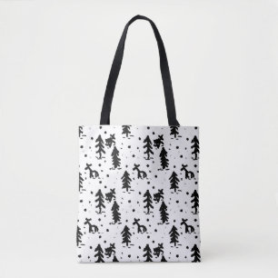 Merry Christmas! Black and white Tote Bag