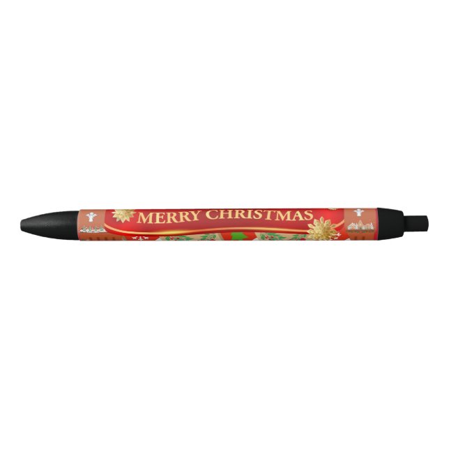 Merry Christmas Black Ink Pen (Front)