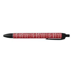 Merry Christmas Black Ink Pen