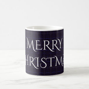 Merry Christmas Black Purple Kaleidoscope Design Coffee Mug