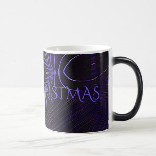 Merry Christmas Black Purple Kaleidoscope Design Magic Mug