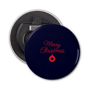 Merry Christmas Black Rock Blue Classical Unique Bottle Opener